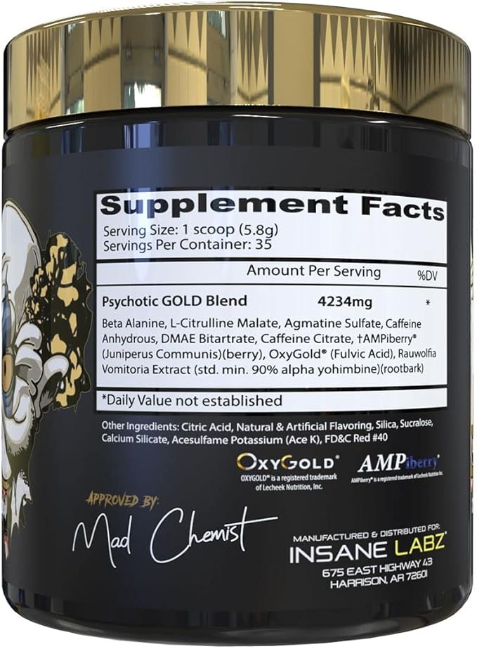 Insane Labz Psychotic Gold 35 servidas